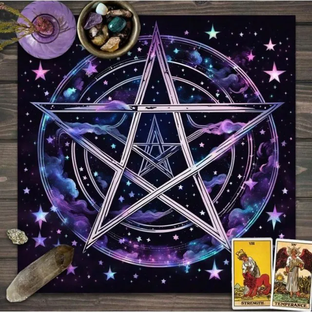 Tarot podlaga - oltarna podloga s pentagramom – spiritualni motiv